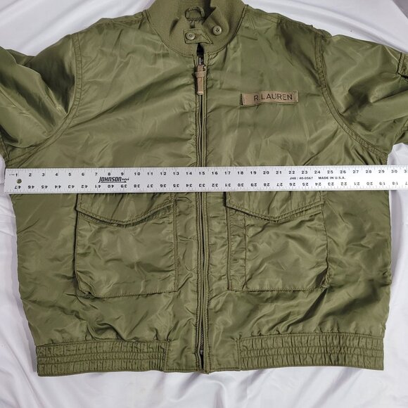 VTG Ralph Lauren Polo Jeans Co. Military Surplus Olive Bomber Jacket Size XXL - Picture 6 of 11